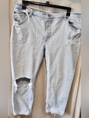 Abercrombie & Fitch Light Blue Skinny Distressed Jeans